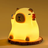 Capybara Funny Sitting Silicone Squishy Night Light Perfect Gift